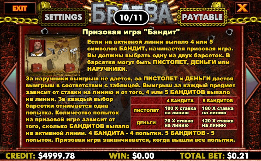 Призовая игра “Бандит”