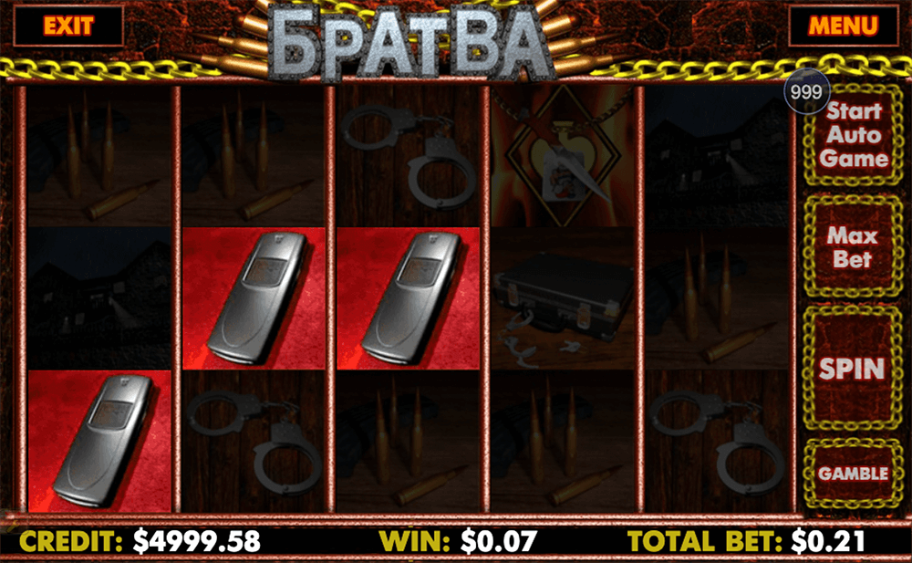 Графика, звуки и анимация в слоте Братва